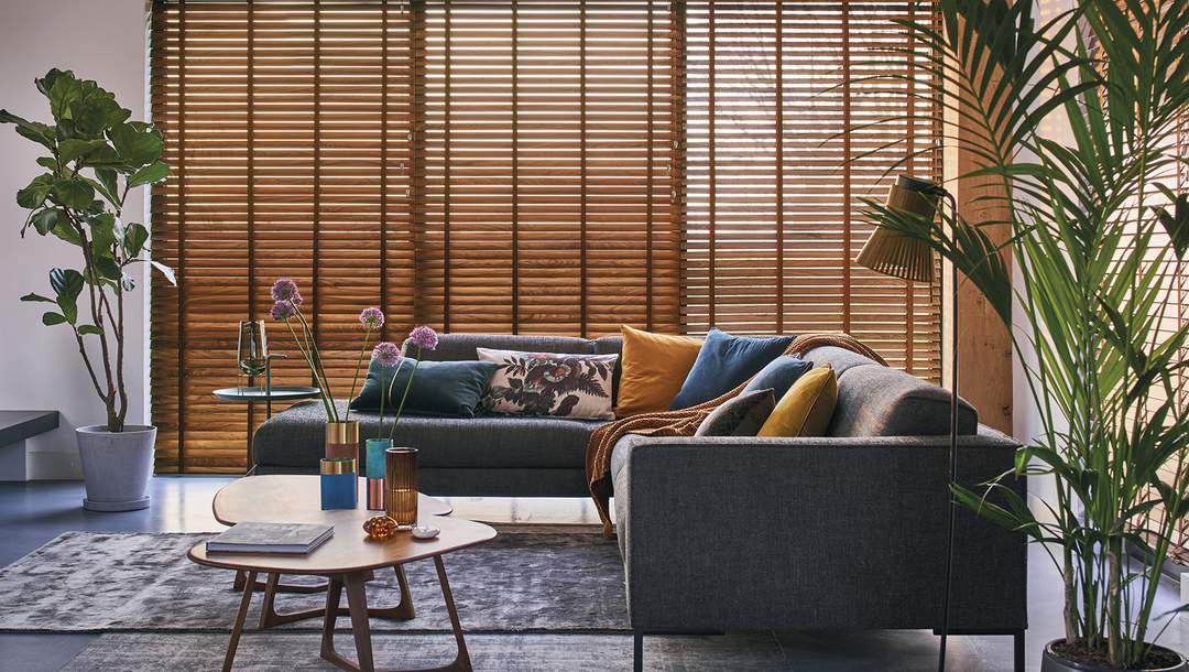 Luxaflex Wood Blinds Living Room